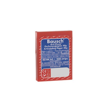 Papel Articular de Oclusion BK 63 200 und. Pre-Cortadas