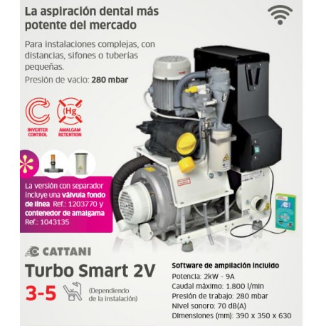 AspiraciónTurbo Smart 2V Sin Separador De Amalgama - Cattani