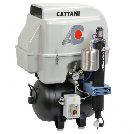 Compresor Cattani AC100Q Insonorizado 1 Cilindro y Secador