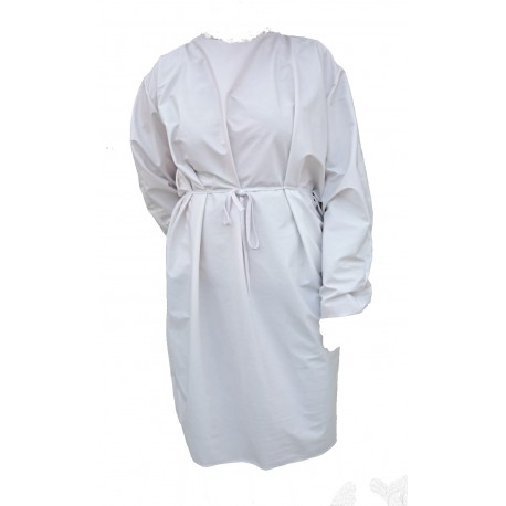 BATA IMPERMEABLE REUTILIZABLE BLANCA - 1 UDS