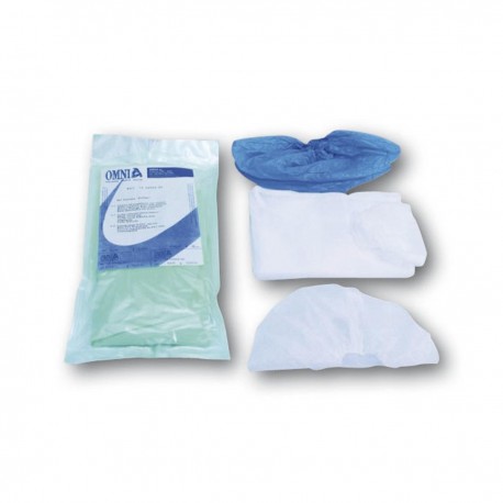 SET PACIENTE ESTERIL (1 BATA,1COFIA,2 CUBREZ.) - OMNIA