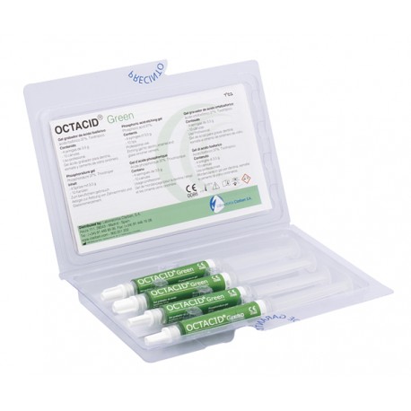 Octacid Green Ácido de grabado (4 jer de 3.5gr + 8 cánulas) - Clarben