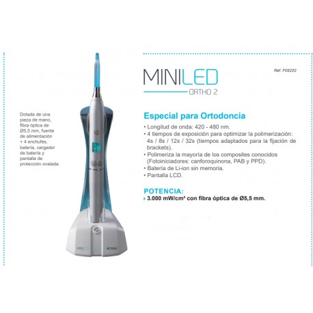 LAMPARA POLIMERIZAR MINILED ORTHO 2 + REGALO- ACTEON SATELEC SUPER ...