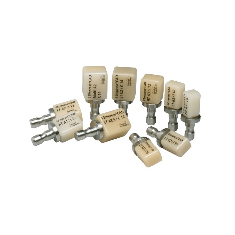 Vivadent Ivoclar IPS Empress CAD CEREC Blocks - 5 Pack Various Sizes/Shades