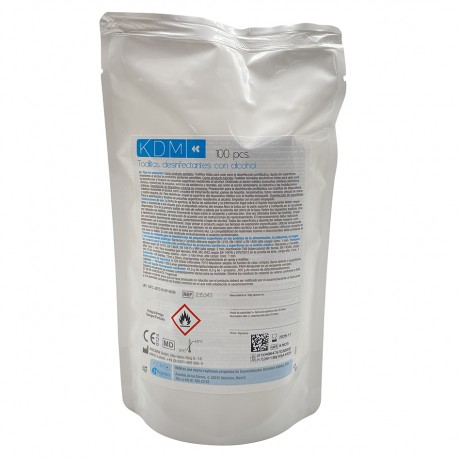 REPOSICION TOALLITAS DESINFECTANTES KDM 100 ud SUPER DESCUENTO A PARTIR DE 3 UDS