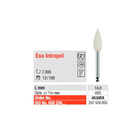 0530RA Pulidor Universal Para Acrilicos Exa Intrapol 12 uds - EDENTA