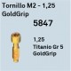 Tornillo M2 - 1.25 GoldGrip Héxagono Externo