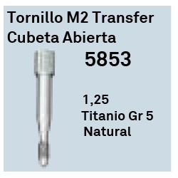 Tornillo M2 Transfer Cubeta Abie Hexágono Externo