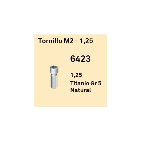Tornillo M2 - 1,25 Hexágono Interno