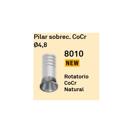 Pilar Sobrec. CoCr Ø 4.8 Cónica Externa
