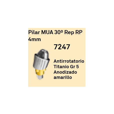 Pilar MUA 30º Rep RP - 4 mm Cónica Externa