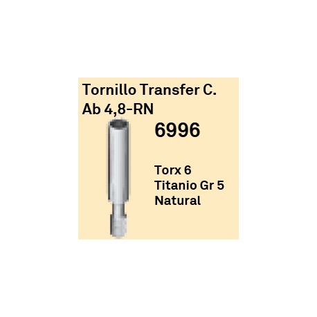 Tornillo Transfer C.Ab 4.8 RN Octógono Interno