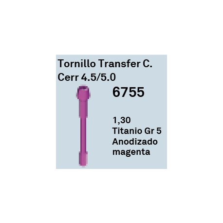 Tornillo Transfer C.Cerrada 4.5/5.0 Cónica Interna