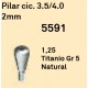 Pilar Cic. 3.5/4.0 - 2 mm Cónica Interna