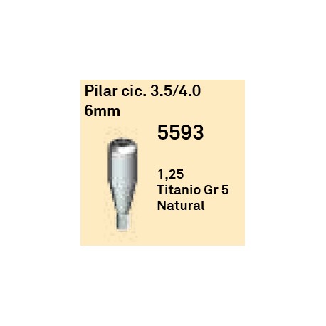 Pilar Cic. 3.5/4.0 - 6 mm Cónica Interna