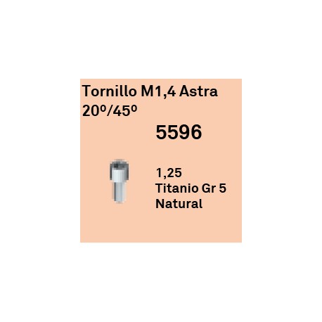 Tornillo M1,4 20º Cónica Externa
