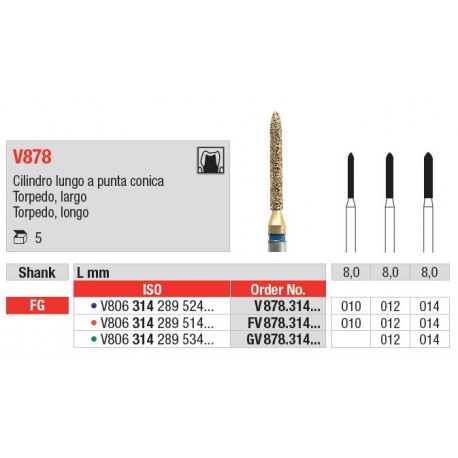 FV878.314.010 Diamantado Diacut Grano Fino 5 unid.